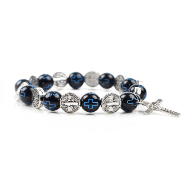 Fashion Acrylic Rosary Bracelet Religious Jewelry Round Hole Religious Figures Jesus Cross Gift Spot Wholesale