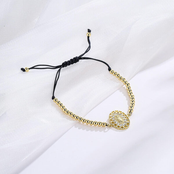 religious jewelry hand woven knot rope red st benedict rosary cross bracelet (复制)