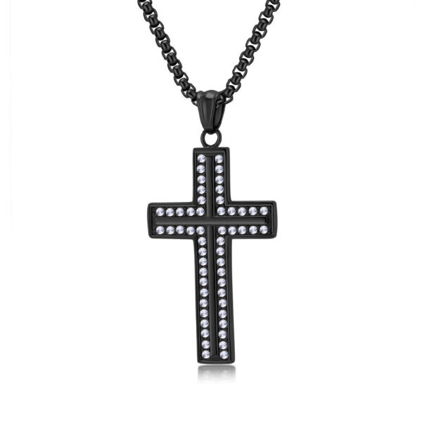 komi stainless steel rhinestone cross pendant necklaces for men boys christian cross pendant with 23.6 inch chain cross necklace komi stainless steel rhinestone cross pendant necklaces for men boys christian cross pendant with 23.6 inch chain cross necklace
