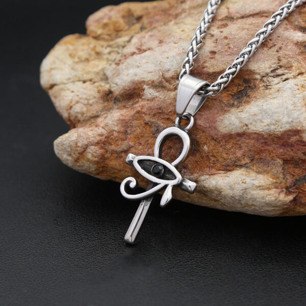 komi egyptian necklace antique silver stainless steel egyptian horus eye ankh cross pendant necklaces jewelry gifts for men komi egyptian necklace antique silver stainless steel egyptian horus eye ankh cross pendant necklaces jewelry gifts for men