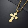 komi saint benedict's cross titanium steel pendant six round cross religious jewelry