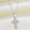 komi silver cubic zirconia cross necklace for women stainless steel zircon faith cross pendant necklaces jewelry gifts for girls komi silver cubic zirconia cross necklace for women stainless steel zircon faith cross pendant necklaces jewelry gifts for girls