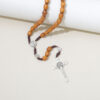 2024 Handmade Wooden Rosary Cross Pendant Necklace Weave Round Antique Vintage Catholic Religious Jesus Jewelry Wholesale