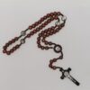 Hot Sale Wood Beads Rosary Necklaces Jesus Cross Catholic Religious Rosary Necklaces for Pary Jewelry Wholesale RN-174