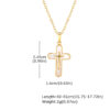 komi faith cross necklace for women dainty silver gold copper shell cross pendant necklace christian religious jewelry gifts
