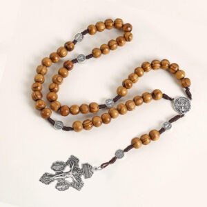komi alloy pendant forgiveness cross miracle medal saint benedict easter pendant rosary necklace