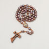 2024 new wooden beads hollow cross pendant necklace for women men catholic christ religious jesus rosary jewelry gif