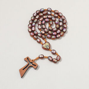 2024 new wooden beads hollow cross pendant necklace for women men catholic christ religious jesus rosary jewelry gif