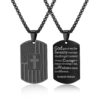 komi american flag stars and stripes cross military prayer necklace