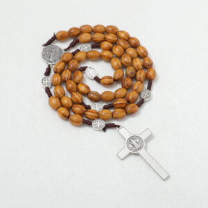 fb5cc3f0f0f79f52f3a82ef96b9a054c_Hb81ff456bb7b480c9700a030c93908a8p_avif=close&webp=close Wooden Rosary Cross Pendant Necklace Weave Round Vintage Catholic Religious Saint Benedict Jesus Jewelry Wholesale RN-175