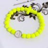 Komi Handmade Rosary Bracelet Elastic Cross Bracelet Colorful Acrylic Beads Catholic Saints Prayer Religious Jesus Bracelets