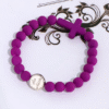 Komi Handmade Rosary Bracelet Elastic Cross Bracelet Colorful Acrylic Beads Catholic Saints Prayer Religious Jesus Bracelets