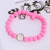 Komi Handmade Rosary Bracelet Elastic Cross Bracelet Colorful Acrylic Beads Catholic Saints Prayer Religious Jesus Bracelets