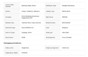 komi silver cubic zirconia cross necklace for women stainless steel zircon faith cross pendant necklaces jewelry gifts for girls