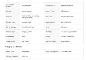 komi egyptian necklace antique silver stainless steel egyptian horus eye ankh cross pendant necklaces jewelry gifts for men