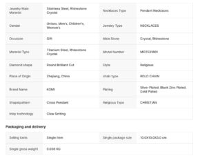 komi stainless steel rhinestone cross pendant necklaces for men boys christian cross pendant with 23.6 inch chain cross necklace