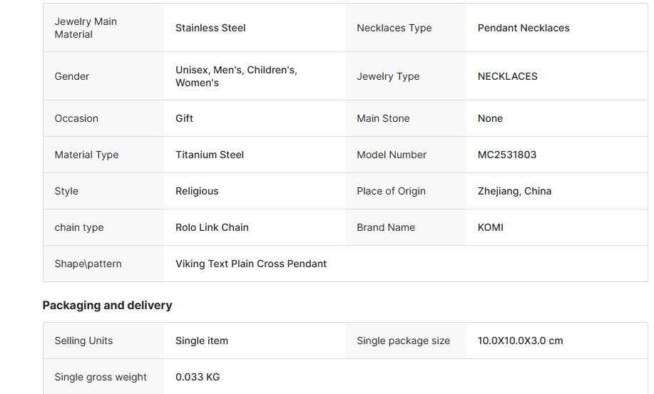 komi mens stainless steel viking text plain cross pendant necklace 24 inch rolo chain silver black gold cross necklace for boys