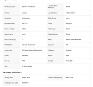 2024 wholesales rose plastic box packaging red fragrance wooden beads holy silver cross pendant maria center rosary necklace