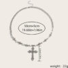 022d985fbcebb1142e8fe7699a0fed52_Hd4d7e24f3b70426c8aee5c0395d9025fk_avif=close&webp=close KOMI Vintage Cross Pendant Necklaces Choker Collarbone Chain Metal Ball Cross Pearl Beaded Necklace for Women Girls Party Gifts