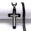 Komi Hot Selling Cross Stainless Steel Pendant Necklace Men's Gold Religious Necklace