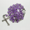 KOMI 2024 New Hot Selling 6mm 6mm Frosted Glass Bead Chain Cross Pendant Necklace