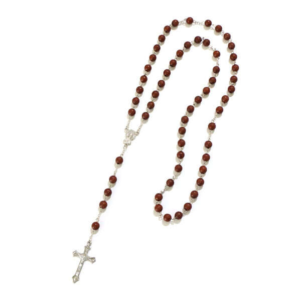 Komi Religious Rosary Necklace Beads 8mm Rosary Bead Cross Pendant Necklace Religious Jewelry Accessories Wholesale Necklaces /