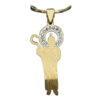 KOMI Gold Plated Stainless Steel Saint St Jude Medal Pendant Necklaces for Men Boys 22Inch Religious Statement Jewelry Gifts