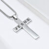 0772aafce0d92120a9b438290f20f892_H59f5888d30154aa990eec64c63efcaf1g_avif=close&webp=close KOMI Cross Necklace for Men Silver Black Gold Stainless Steel Jesus Cross Pendant Necklace for Men Boys 24 Inch Religious Gifts