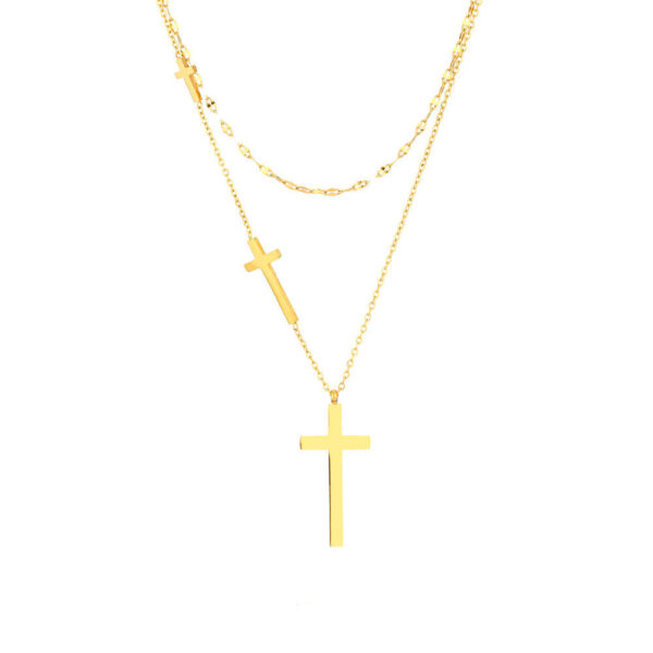 07c26854736fa4aa9b3873a5983e85a8_Hb59328981cb444e588cdd886c4f11b56S_avif=close&webp=close KOMI 18K Gold Plated Stainless Steel Layered Cross Pendants Necklace Choker Necklaces for Women Birthday Gifts