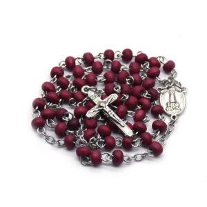 Hot Selling Rosary Cross Necklace Rose Scented Rosary Fatima Religious Jewelry Gift