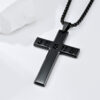 091156afa0ca73c63621e5435a4e950a_H3ea5323f023f4700974fa93f47c0958bO_avif=close&webp=close KOMI Cross Necklace for Men Silver Black Gold Stainless Steel Jesus Cross Pendant Necklace for Men Boys 24 Inch Religious Gifts