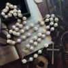 Komi 2023 Hot Sale Gold Rosary Beads Cross Necklaces Religious Prayer Bracelet Jewelry
