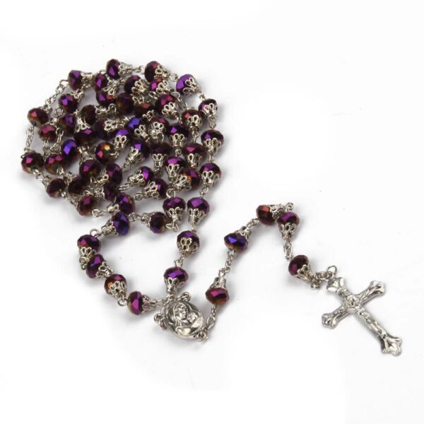 2024 Wholesale Crystal Jerusalem Beads Rosary With Maria Christian Rosaries Religious Supplies Gift Necklace