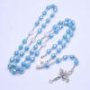 0b5ae0b08f5370cd86d04165147bdc3c_H8d070997e3064388a181f2fc4dc1c861U_avif=close&webp=close Wholesale 8mm Blue Plastic Catholic Rosary Beads Silver Chain St. Benedict Medal Jesus Cross Religious Jewelry Necklace