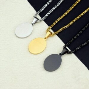 Komi Hot Selling Portrait Pendant Stainless Steel Necklace Sweater Chain Men's Titanium Steel Jewelry