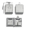 KOMI Stainless Steel Rectangular Phase Box Pendant Retro Envelope Pendant Diy Creative Necklace Accessories Phase Box