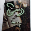 Komi Hot Selling Acrylic Luminous Beads Cross Rosary Necklace 59 Beads Madonna Crucifix Pendant Jewelry Necklaces Pendant