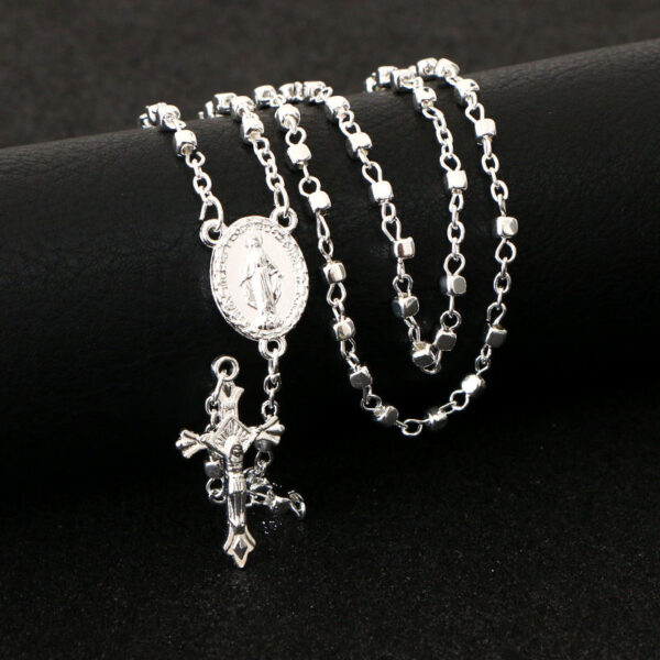 10a1b35cfab5207d298cc5ce8f82d991_He87ef04c6466412288e3c3876c5a4c054_avif=close&webp=close Religious Rosary Beads Chain Stainless Steel Christian Cross Pendant Necklace for Women Charm Jewelry Gifts