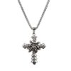 121da6d9a8ebb9adbc64225880fe233f_H8d76fc8b2f7b410f84a8f95caac745ceL_avif=close&webp=close KOMI Vintage Rose Cross Pendant Necklaces Stainless Steel Long Chain Necklace Hip Hop Fashion Sweater Chain Necklaces for Men