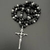 13470cf7b64d68abd65b8a51956c4267_Ha369b9806ba240f786451ce8fa33129fL_avif=close&webp=close Dreamwork Rosaries Necklaces Jesus Cross Pendant 8mm Black Acrylic Beads Rosary Necklace for Pray Gift and Car Accessories