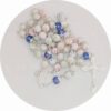 KOMI Handmade 8mm Acrylic Beaded Cross Rosary Necklace for Women Rosary Beads Chain Cross Pendant Necklace Prayer Gifts