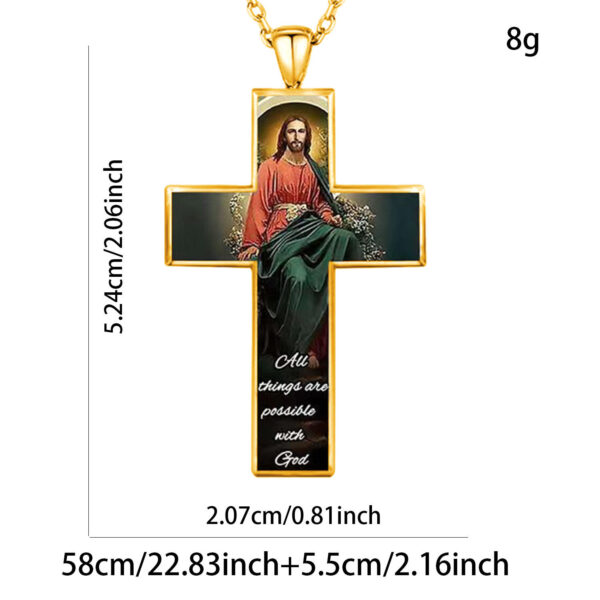 1b79a0e9fe41f05cdfff7da05254a3ef_H4b034b5b65924a5c9798550a15c69ca32_avif=close&webp=close KOMI Cross Necklace Double Sided Design Stainless Steel Religious Necklace Wholesale