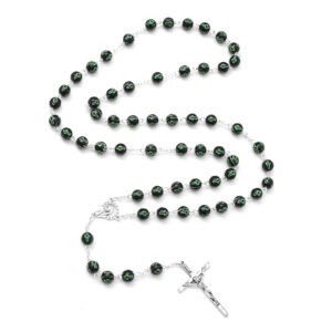 2024 New Religious Jesus Natural Multicolor Stone High Grade Cross Rosary Necklace Religious Jewelry Wholesale Wholesale