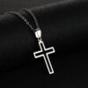 1c194830050e4c4be66c7a8de05f1517_H595fc2ff795744bda584f9473e320bc6M_avif=close&webp=close Stainless Steel Cross Pendant Necklace Men and Women Versatile Titanium Pendant Sweater Chain Guard Chain Accessories
