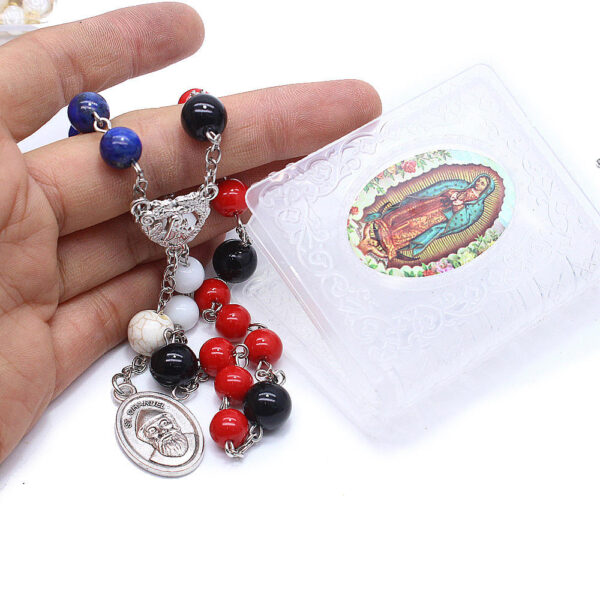 KOMI Hand Rosary Necklace St. Charble Chapter Maria Box Rosary Beads Jewelry
