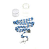 KOMI 12PCS Wooden Beads Rosary Necklaces Set Glass Bottles Packing Jesus Cross Pendant Necklace Wholesale Rosary Necklace Beads