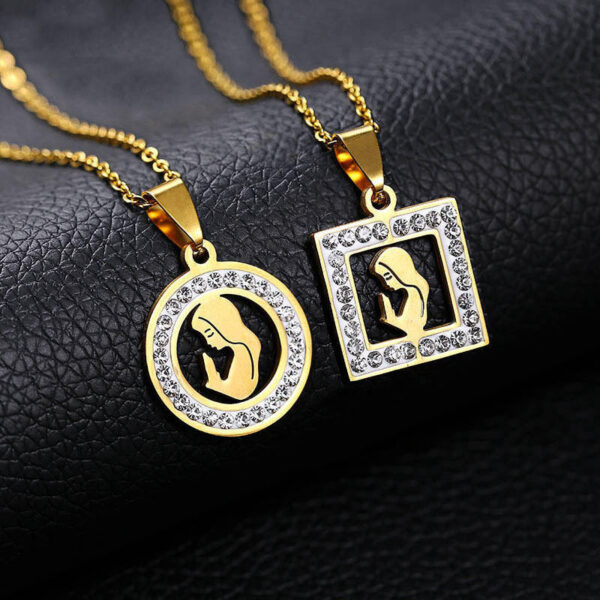 1e7f09bc7245db0b76e218e3c2846420_Hc7a4e32799ff44e3ad16ede83df5a0a3p_avif=close&webp=close 2024 New Fashion Ladies Stainless Steel Virgin Mary Pendant Necklace Women Jewelry Wholesale