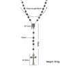 2024 New Religious Jesus Natural Multicolor Stone High Grade Cross Rosary Necklace Religious Jewelry Wholesale Wholesale