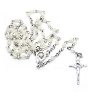 Komi Wholesales Religious Plastic Beads Handmade Cross Crucifix Pendant Prayer Rosary Necklace