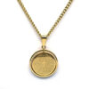 Komi 2023 New Bible Prayer Cross Pendant Necklace Stainless Steel Spanish Necklace Jewelry